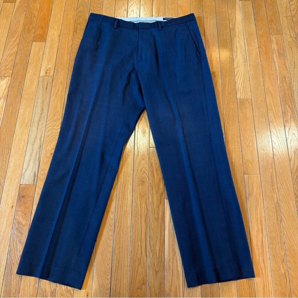 Banana Republic Mens 36x34 Tailored Slim Fit Dress Career Pants Navy Blue